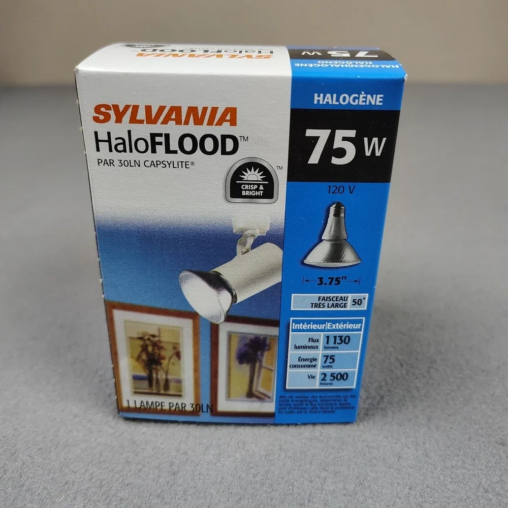 Sylvania Halo Flood Par 30 Light Bulbs 75W 4 Pack 50⁰ Wide Indoor Outdoor 3.75